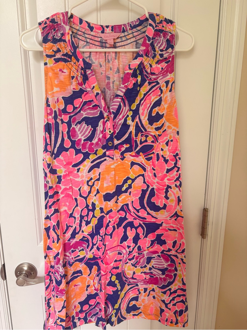 Lilly Pulitzer Essie Sleeveless Shift Dress in Catch and Release.